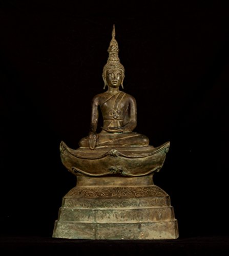 Estatua de Buda de la ilustración de Buda del Siglo XIX HD asiática Grande Estatua de Buda de la ilustración de Buda del Siglo XIX HD asiática Grande