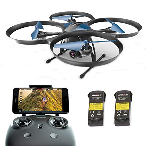 esun® Original UDI RC U818 A Plus Discovery 2 FPV dron Upgraded con 120 grados amplio 720P HD cámara Función Anti Shake 15 minutos larga de tiempo de vuelo Altitude Hold cuadricóptero con 2 baterías
