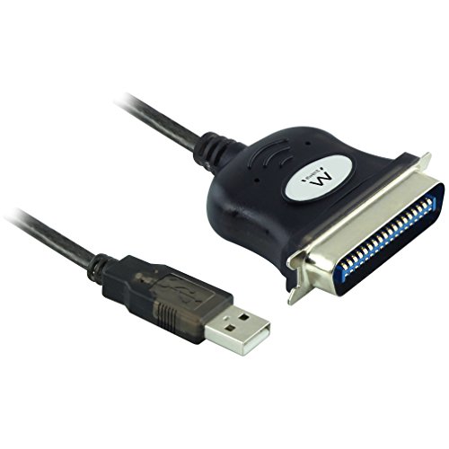 Ewent EW1118 - Cable USB a Paralelo, Negro