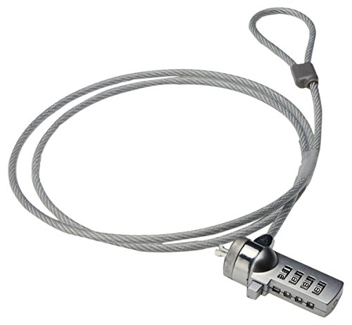 Ewent EW1241 1.5m Plata - Cable antirrobo (Plata, Cerradura con combinación, Acero, Zinc de Acero, 1,5 m)