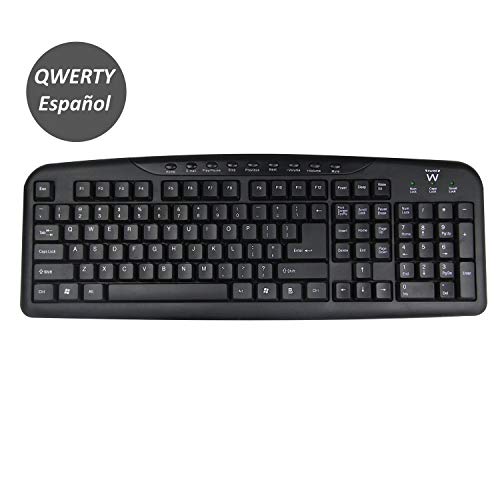 Ewent EW3125 - Teclado Multimedia USB, Negro