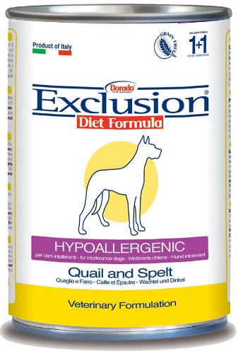 exclusion | Diet Formula hypoaller genic Quail and Pea | 6 x 400 g