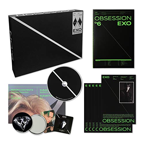 EXO 6th Album - OBSESSION [ EXO ver. ] CD + Photobook + Lyrics Book + Folded Poster(On Pack) + Photo Slide + Photocard + OFFICIAL POSTER + FREE GIFT / K-pop Sealed