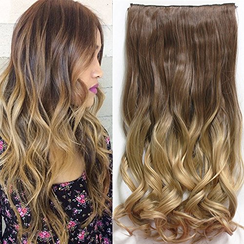 Extensiones de pelo de una pieza en 5 clips, Neverland, 61 cm, cabello largo, ondulado, teñido Extensiones de pelo de una pieza en 5 clips, Neverland, 61 cm, cabello largo, ondulado, teñido