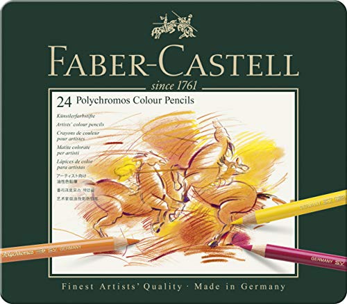Faber-Castell-110024 Lápices de Colores, 24 Unidades, Multicolor, ecolápices (Polychromos 110024)