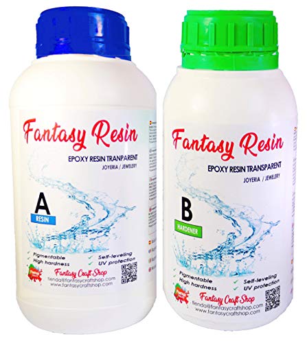 Fantasy Craft 0,75 Kg Resina Epoxi Totalmente Transparente, Alta Dureza y Resistencia. Varios Pesos Disponibles, 0.75 Kg Fantasy Craft 0,75 Kg Resina Epoxi Totalmente Transparente, Alta Dureza y Resistencia. Varios Pesos Disponibles, 0.75 Kg