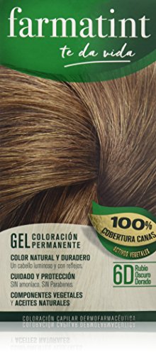 Farmatint 6D Rubio Oscuro Dorado. Tinte permanente. Cabello natural y color duradero. Sin amoníaco ni parabenes ni parafinas ni siliconas. Farmatint 6D Rubio Oscuro Dorado. Tinte permanente. Cabello natural y color duradero. Sin amoníaco ni parabenes ni parafinas ni siliconas.