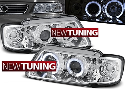 Faros delantero Audi a3 8L 08.96 – 08.00 Angel Eyes cromo