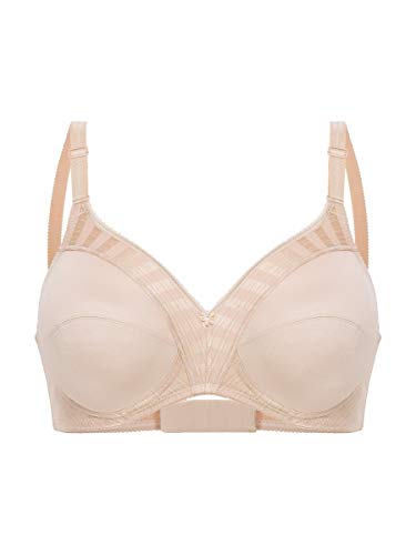 Felina 376-34 Women's Weftloc Sand Beige Non-Padded Non-Wired Full Cup Bra 90B Felina 376-34 Women's Weftloc Sand Beige Non-Padded Non-Wired Full Cup Bra 90B