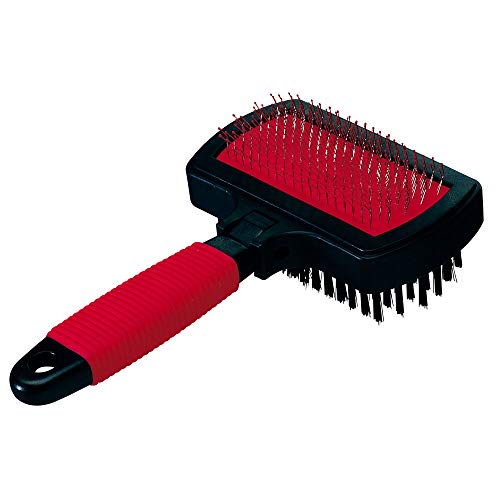 Ferplast Carda con Cepillo para Perros y Gatos Gro 5982, Ideal para Animales de Pelo Medio y Largo, 17 x 10,5 x h 5 cm Ferplast Carda con Cepillo para Perros y Gatos Gro 5982, Ideal para Animales de Pelo Medio y Largo, 17 x 10,5 x h 5 cm