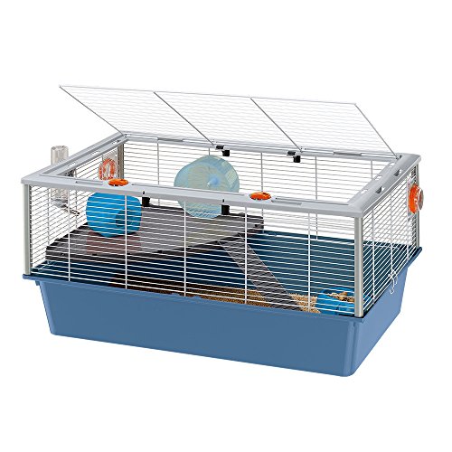 Ferplast Jaula para hámsteres, ratoncillos y pequeños roedores CRICETI 15 de Dos Pisos, Accesorios incluidos, Alambre Pintado Blanco con Marco y cubeta de plástico, 78 x 48 x h 39 cm Ferplast Jaula para hámsteres, ratoncillos y pequeños roedores CRICETI 15 de Dos Pisos, Accesorios incluidos, Alambre Pintado Blanco con Marco y cubeta de plástico, 78 x 48 x h 39 cm