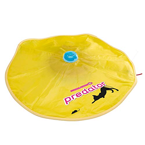 Ferplast Juguete electrónico Interactivo para Gatos Predator, Disco Giratorio con una Alfombrilla y una Varilla, Que simula la Cola de un ratón moviéndose, Cuatro velocidades, Ø 61 x 8 cm