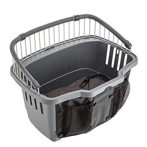 Ferplast Transportín de Bicicleta para Perros de Talla pequeña hasta 7 kg Atlas Bike 20 Rapid, Caja de Viaje con Correa de Seguridad y cojín, Reja de protección, 47 x 35,5 x h 34,5 cm Gris Ferplast Transportín de Bicicleta para Perros de Talla pequeña hasta 7 kg Atlas Bike 20 Rapid, Caja de Viaje con Correa de Seguridad y cojín, Reja de protección, 47 x 35,5 x h 34,5 cm Gris