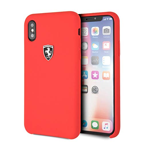 Ferrari Funda Apple iPhone XS/X Silicona roja