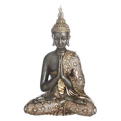 Figura Buda de Resina Dorada exótica de 35x14x24 cm - LOLAhome