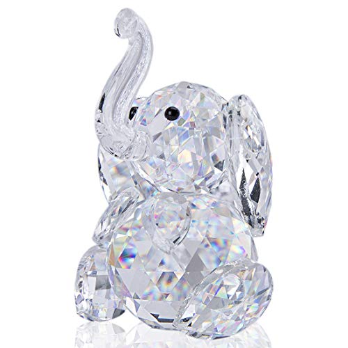 Figura de cristal H&D, con forma de elefante 