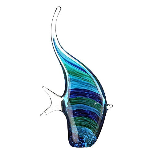 Figura de pez de Cristal Azul Vintage para salón Iris - LOLAhome