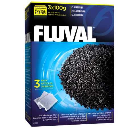 Fluval Carbón para Filtro Externo, 300 grs, 3 x 100