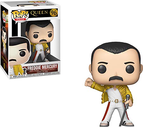 Funko- Pop Vinyl: Rocks: Queen: Freddie Mercury (Wembley 1986) Figura Coleccionable, Multicolor, Talla única (33732)