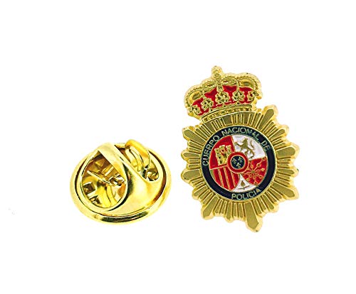 Gemelolandia Pin de Solapa Emblema Policia Nacional Dorado Mate