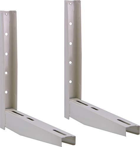 Genérico. GASMOBE Soporte para Aire Acondicionado Exterior Split Universal Pareja escuadra SOLDADA Estampada y con Nervios para Mayor Resistencia. (450X550X1.5)