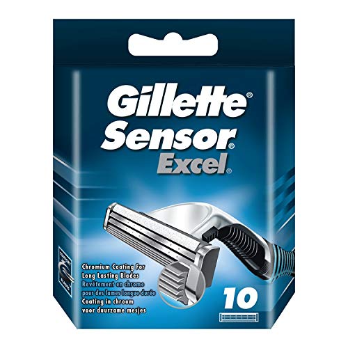 Gillette Sensor Excel Recambio De Maquinilla De Afeitar Para Hombre - 10 Recambios