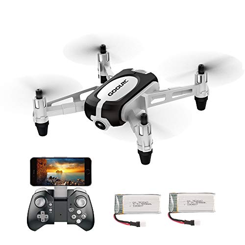 GoolRC T700 Mini Drone RC WiFi FPV 3D Flips Cámara 720P HD Camara Selfie Drone Quadcopter Altitude Hold G-Sensor 2 Baterías para Principiantes Niños