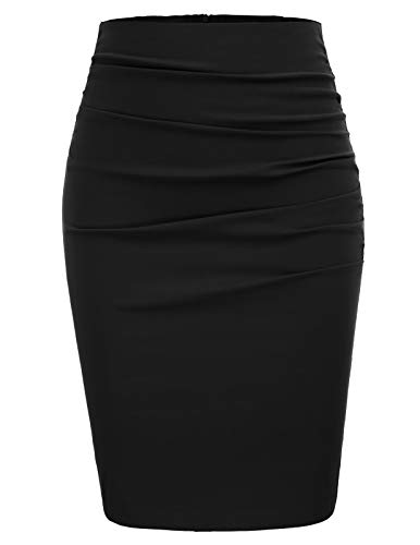 GRACE KARIN Mujer Falda Corta Negro Vintage Falda Lápiz de Oficina Tamaño XL CL866-1 GRACE KARIN Mujer Falda Corta Negro Vintage Falda Lápiz de Oficina Tamaño XL CL866-1
