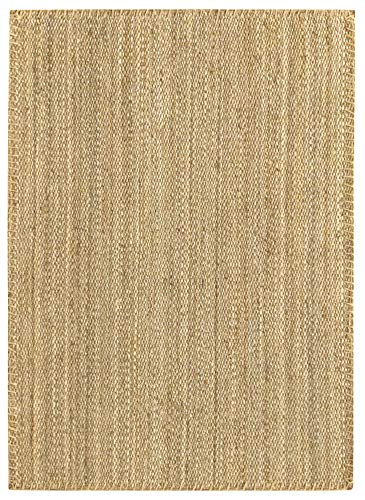 HAMID - Alfombra de Yute Granada 100% Fibra de Yute Natural - Alfombra Suave - Tejida a Mano - Alfombra de Salón, Comedor, Dormitorio, Pasillos, Entrada - Natural (170x120cm) HAMID - Alfombra de Yute Granada 100% Fibra de Yute Natural - Alfombra Suave - Tejida a Mano - Alfombra de Salón, Comedor, Dormitorio, Pasillos, Entrada - Natural (170x120cm)