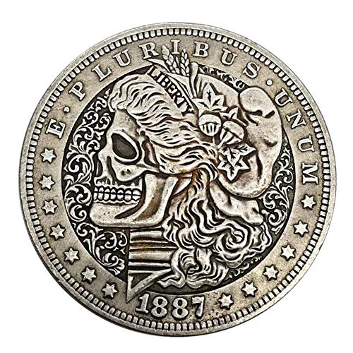 HARPIMER 1887 Moneda Conmemorativa del Dólar De Plata Estadounidense Morgan Moneda Conmemorativa Moneda, Moneda De Plata Tridimensional En Relieve Virtual HARPIMER 1887 Moneda Conmemorativa del Dólar De Plata Estadounidense Morgan Moneda Conmemorativa Moneda, Moneda De Plata Tridimensional En Relieve Virtual