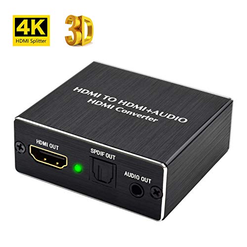 HDMI Audio Extractor 4k,Ozvavzk Convertidor HDMI a HDMI Audio Óptico Toslink 3,5mm para PS3 PS4 BLU-Ray DVD Xbox TV etc. HDMI Audio Extractor 4k,Ozvavzk Convertidor HDMI a HDMI Audio Óptico Toslink 3,5mm para PS3 PS4 BLU-Ray DVD Xbox TV etc.