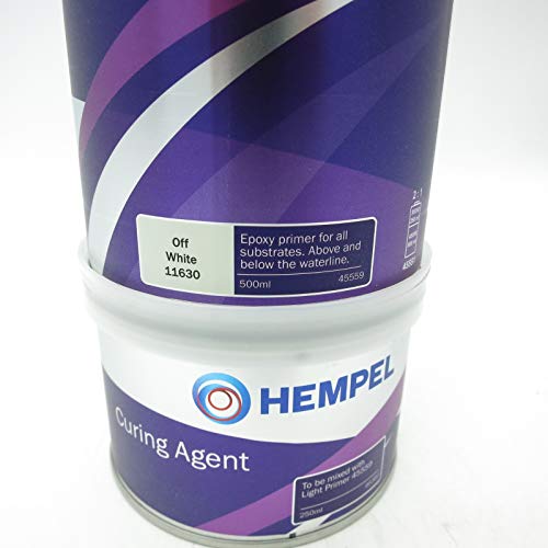 Hempel Light Primer color blanco 11630 / 750 mL / de alta calidad con dos componentes para zonas por encima y por debajo d Hempel Light Primer color blanco 11630 / 750 mL / de alta calidad con dos componentes para zonas por encima y por debajo d