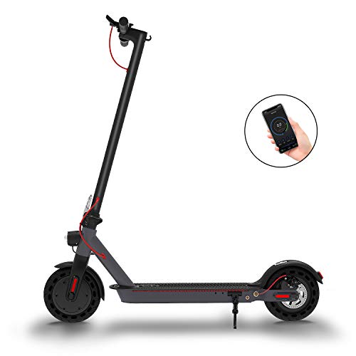 Hiboy Patinete Eléctrico S2 - Neumáticos sólidos de 8.5" - hasta 25 KM de Largo Alcance y 25 KM/H Scooter portátil Plegable para Adultos con Doble Sistema de frenado y aplicación