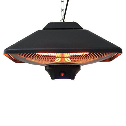HOMCOM Outsunny Estufa Colgante de Techo Tipo Calefactor Eléctrico Radiante Halógeno para Interior y Exterior 1000/2000W con Control Remoto 43x43x25cm HOMCOM Outsunny Estufa Colgante de Techo Tipo Calefactor Eléctrico Radiante Halógeno para Interior y Exterior 1000/2000W con Control Remoto 43x43x25cm