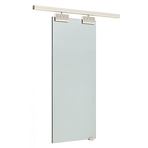 HOMCOM Puerta Corredera 205x90cm Puertas Correderas Satinada Deslizantes Cristal sin Obra HOMCOM Puerta Corredera 205x90cm Puertas Correderas Satinada Deslizantes Cristal sin Obra
