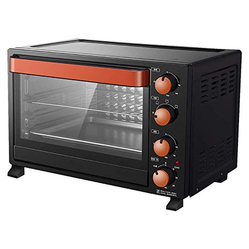 Horno eléctrico del hogar, 32 Companion litros Mini Horno de cocina, de control de temperatura independiente for tuberías superior e inferior, antiadherente Revestimiento de Protección Ambiental, fáci