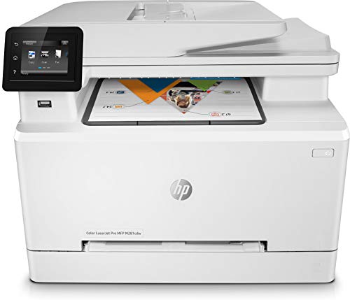 HP M281fdw Color Laserjet Pro – Impresora Multifunción Láser (WiFi, fax, copiar, escanear, imprimir en color, 21ppm), color Blanco