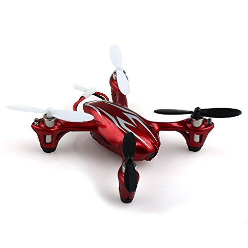 Hubsan X4 H107C - Quadcopter (cámara 2 MP, 2.4 GHz, LCD), Color Rojo