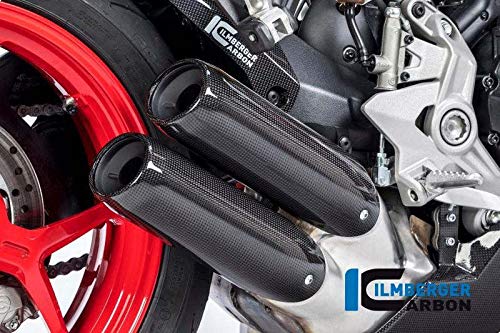 Ilmberger Exhaust end cap kit gloss Carbon - Ducati Supersport 939 | AHS.021.DSS7G.K