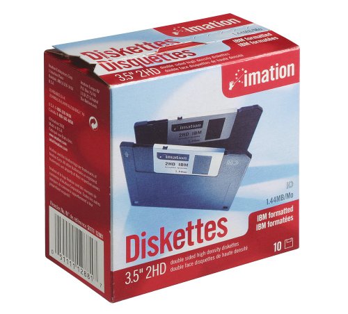 Imation 12881 - Caja de 10 disquetes de Alta Densidad 3.5", Formato PC