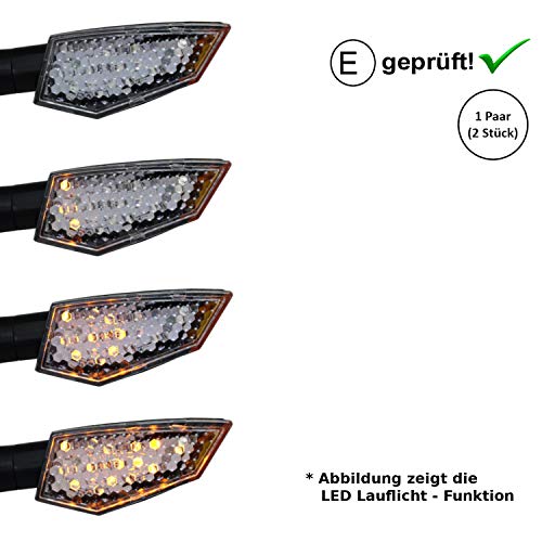 Intermitente LED compatible con Voxan Black Magic, Roadstar, Scrambler (certificado E / 2 unidades) (B20)