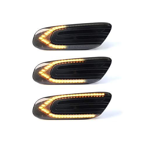 Intermitentes laterales LED OZ-LAMPE 2 X dinámica LED Intermitentes laterales ámbar 36 SMD con no polaridad CAN-bus Libre de errores OE Socket Fumar para BM-W MINI COOPER F54 F55 F56 F57 2014-2020 Intermitentes laterales LED OZ-LAMPE 2 X dinámica LED Intermitentes laterales ámbar 36 SMD con no polaridad CAN-bus Libre de errores OE Socket Fumar para BM-W MINI COOPER F54 F55 F56 F57 2014-2020