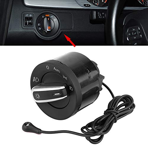Interruptor boton mando luces con sensor de luces, Interruptor del faro compatible con MK5 MK6 Interruptor boton mando luces con sensor de luces, Interruptor del faro compatible con MK5 MK6