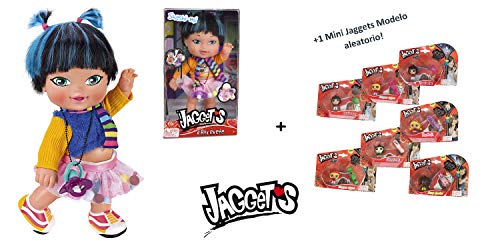 Jaggets - Muñeca Shashi-mi 14"/35cm en Caja (Famosa 700013785) + 1 Mini Luminosa Jaggets aleatoria 1'5"/4cm en Blister (Famosa 70014074)