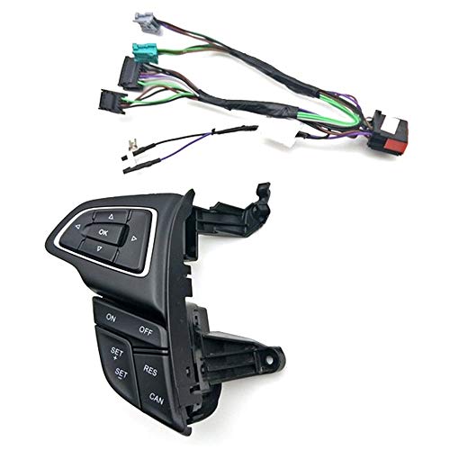 JJZXZQ Compatible con Ford Focus Mk3 2015-2017 Kuga 2017 Interruptor de Control de Velocidad, Botón multifunción Botón de Audio Bluetooth JJZXZQ Compatible con Ford Focus Mk3 2015-2017 Kuga 2017 Interruptor de Control de Velocidad, Botón multifunción Botón de Audio Bluetooth