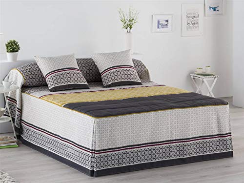 JVR Tejidos Colcha edredón Aruba - Cama 150 cm - Color Amarillo JVR Tejidos Colcha edredón Aruba - Cama 150 cm - Color Amarillo