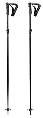K2 Freeride flipjaw Black Bastones de esquí, Unisex Adulto, 10C3040.1.1.115-135, Negro, 115-135 cm