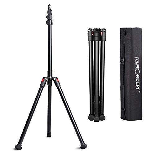 K&F Concept - 200cm Soporte para iluminación Plegable 180° de Aluminio con Base de Trípode para Estudio de Fotografía y Vídeo, Reflectores Softboxes y Parasoles, Incluye Bolsa de Transporte K&F Concept - 200cm Soporte para iluminación Plegable 180° de Aluminio con Base de Trípode para Estudio de Fotografía y Vídeo, Reflectores Softboxes y Parasoles, Incluye Bolsa de Transporte