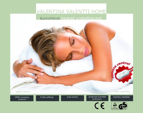 KING SIZE WASHABLE LUXURY ELECTRIC HEATED UNDER BLANKET WITH DUAL CONTROL (t809523) by Valentina Valentti Home KING SIZE WASHABLE LUXURY ELECTRIC HEATED UNDER BLANKET WITH DUAL CONTROL (t809523) by Valentina Valentti Home