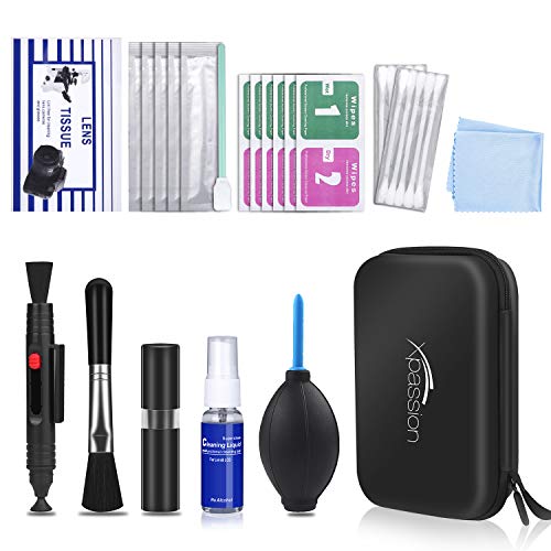 Kit de Limpieza para Cámara y Sensor, Xpassion Equipo de Limpieza Profesional para DSLR y Electrónica Sensible(Canon,Nikon,Pentax,Sony,iPad,Samsung NX y Telescopios) con Estuche de Transporte Kit de Limpieza para Cámara y Sensor, Xpassion Equipo de Limpieza Profesional para DSLR y Electrónica Sensible(Canon,Nikon,Pentax,Sony,iPad,Samsung NX y Telescopios) con Estuche de Transporte